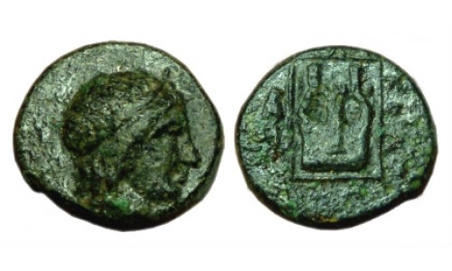 Ionia, Kolophon. ca 389-350 BC. AE 12mm - possibly unpublished symbol