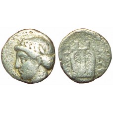 Ionia, Kolophon. 390-350 BC.  AR Diobol