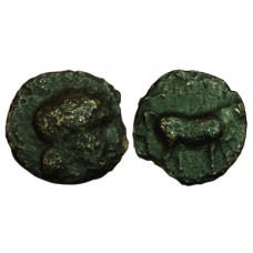 Aiolis, Larisa Phrikonis. 4th century BC. AE 11mm - Very Rare Mint & Type