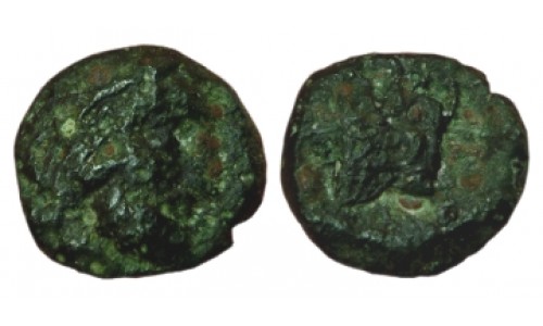 Ionia, Erythrai. ca 400 BC. AE 8mm - Rare