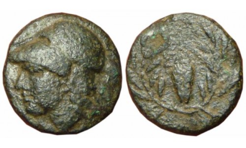 Aiolis, Elaia. ca 340-300 BC. AE 18mm