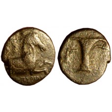 Aiolis, Kyme. ca 4th-3rd century BC. AE 16mm - Pythonikos magistrate
