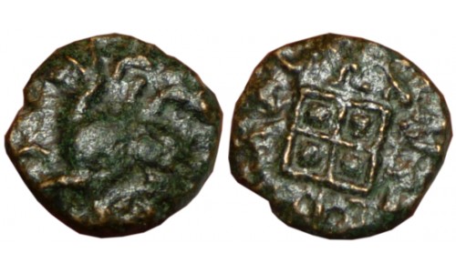 Thrace, Abdera. 4th century BC. AE 10mm, Magistrate Pytheos  - Rare