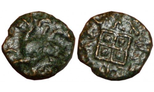 Thrace, Abdera. 4th century BC. AE 10mm, Magistrate Pytheos  - Rare