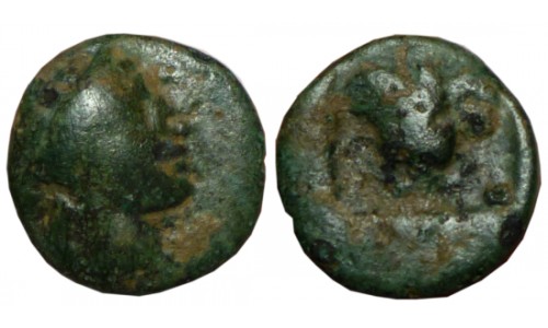 Karia, Rhodes. ca 188-84 BC. AE 11mm - Plinthophoric Coinage