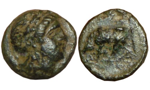 Mysia, Gambreion. after 350 BC. AE 9mm - Scarce Star Symbol