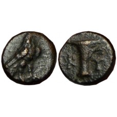 Aiolis, Kyme. ca 350 BC. AE 9mm 