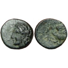 Ionia, Leukai. ca 350-300 BC. AE 10mm - Rare Mint & Unpublished with Magistrate