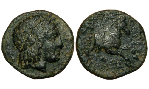 Ionia, Kolophon. ca 330-285 BC. AE 13mm - Rare Magistrate