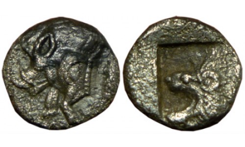 Mysia, Kyzikos. 5th century BC. AR Hemiobol - Scarce Type