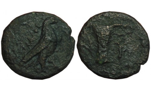Aiolis, Kyme. 320-250 BC. AE 17mm - Pharsalos, Rare Magistrate