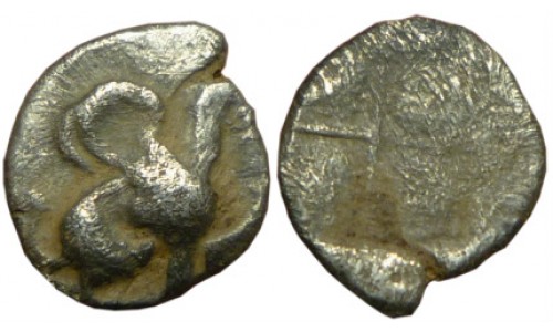 Ionia, Teos. ca 478-449 BC. AR Tetartemorion 