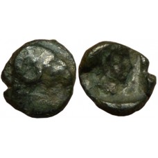 Karia, Halikarnassos. ca 450-400 BC. AR Persic Hemiobol - Scarce Early Type