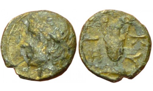 Mysia, Kyzikos. 4th century BC. AE 9mm - Scarce Early Type