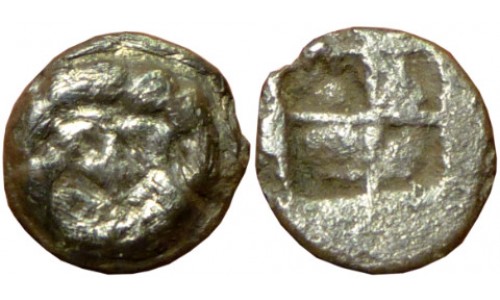 Makedonia, Neapolis. 500-460 BC. AR Obol - Rare