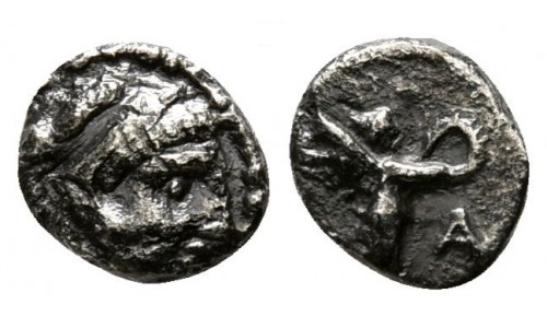 Seleukid Kingdom, Antiochos I Soter and Seleukos I, 294-281 BC. AR Hemiobol - Very Rare!
