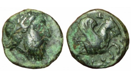Orontes, Satrap of Mysia, ca 357-352 BC. AE 10mm - Rare Satrapal Issue