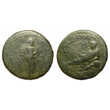 Ionia, Smyrna. ca 68-70 AD. AE 20mm - Nemesis, Rare Type