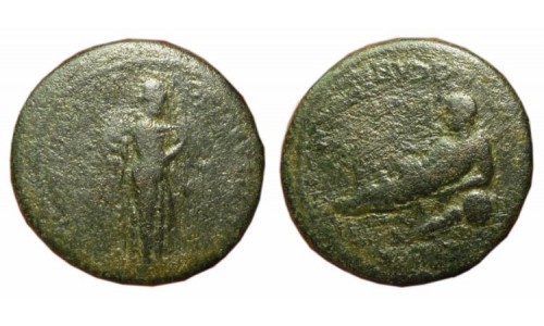 Ionia, Smyrna. ca 68-70 AD. AE 20mm - Nemesis, Rare Type