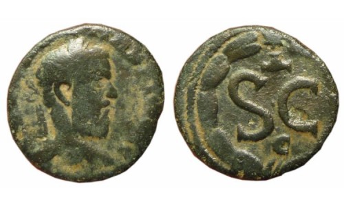 Syria, Seleucis and Pieria, Antioch. Macrinus, 217-218 AD. AE 19mm - Scarce 1-year reign